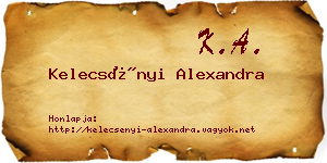 Kelecsényi Alexandra névjegykártya