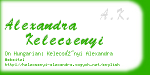 alexandra kelecsenyi business card